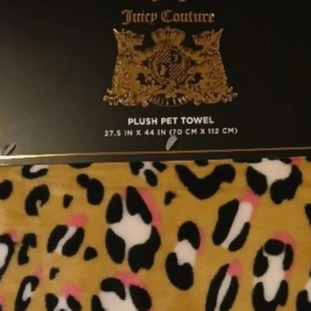 Juicy Couture Leopard Print Microfiber Pet Towel